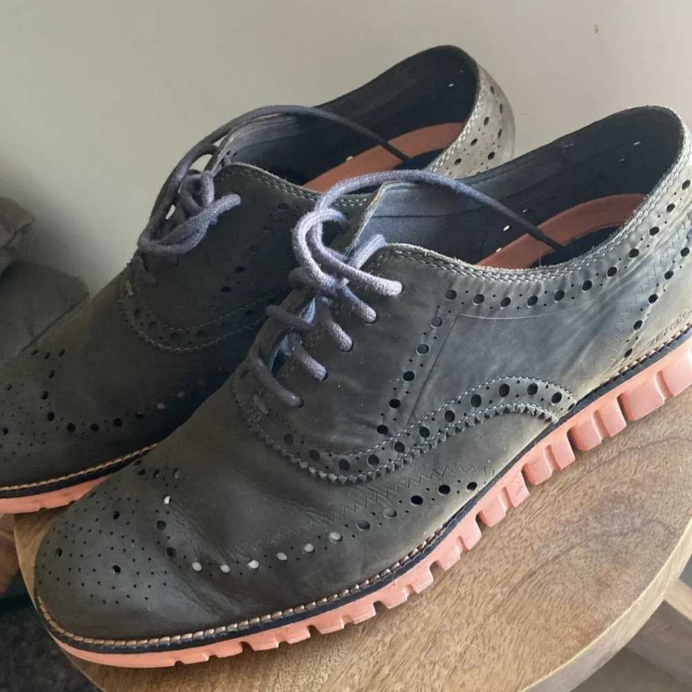 Cole Haan Zerogrand Wingtip Oxford Shoes magnet suede canyon sunset men 9.5 m